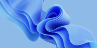 Blue 3d ribbon