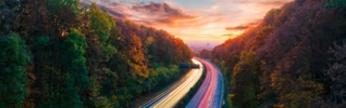 light trails on German autobahn