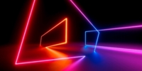 Abstract neon geometric background