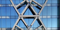 glass bulding with metal structure -