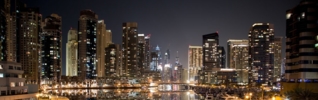 Dubai cityscape at night