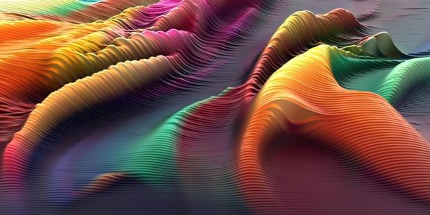 3d abstract colourful ribbons 840x420