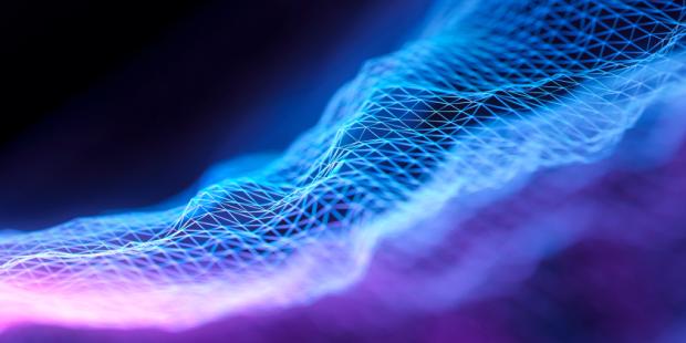 Complex internet web data polygon background