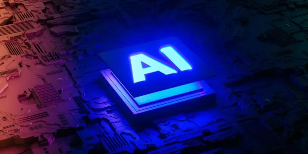 AI processor 3d render artificial intelligence of digital human
