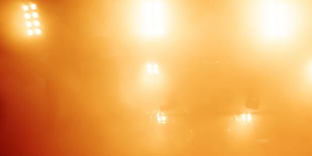 orange stage lights