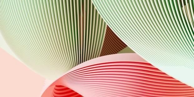 Red and green minimal abstract background 3d - 840 x 420