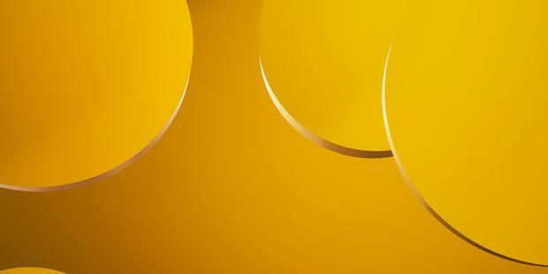 yellow background with 3d circles