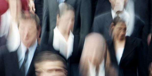 blurred people