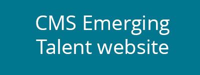 CMS emerging talent website button