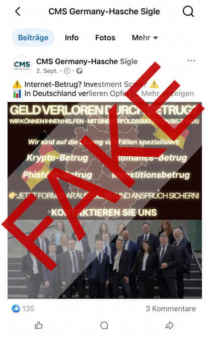 Foto eines gef&auml;lschten LinkedIn-Posts