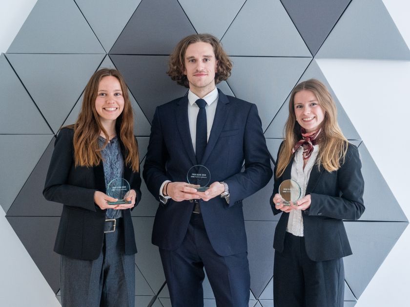 Photo des trois gagnant du prix DJCE 2026