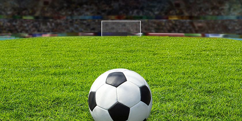 football in front of goals