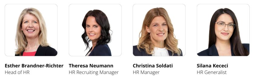 v.l.n.r.: Esther Brandner-Richter, Theresa Neumann, Christina Soldati, Silana Kececi