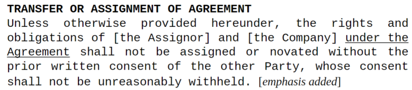 Assigning rights where a contract contains a non-assignment clause