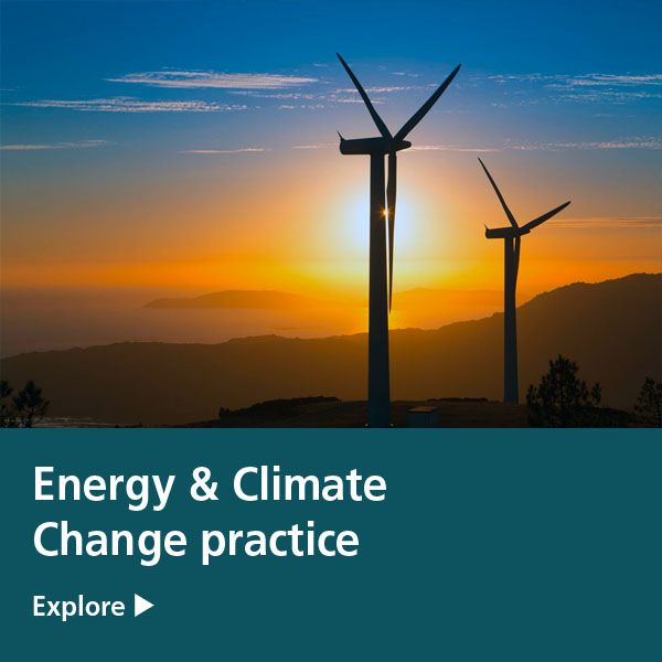 energy & climate change practice tile - wind farm