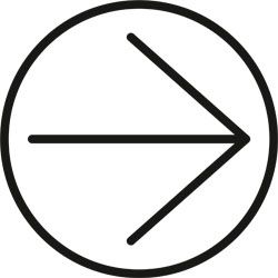 Pictogram of an arrow pointing right