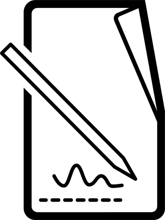  pictogram of a contract