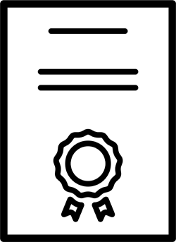  Pictogram of a certificate