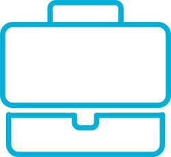 Pictogram - turquoise briefcase