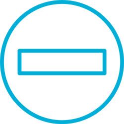 Pictogram - turquoise no entry sign