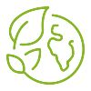 green icon leaves globe