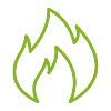 green icon fire