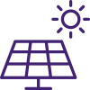 picto solar panel purple