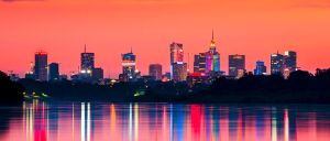 City panorama, Warsaw skyline