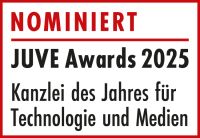 JUVE Awards 2025 - Nominierung f&uuml;r Technologie und Medien
